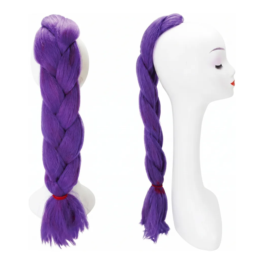 Extensión de pelo trenzado lila